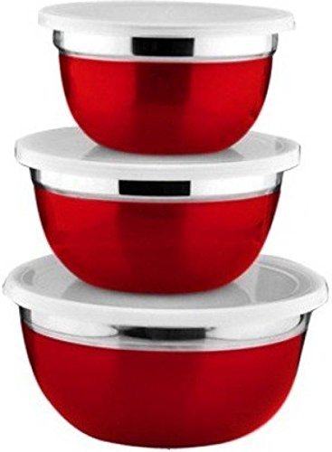 German Serving Bowl Red Set of 3