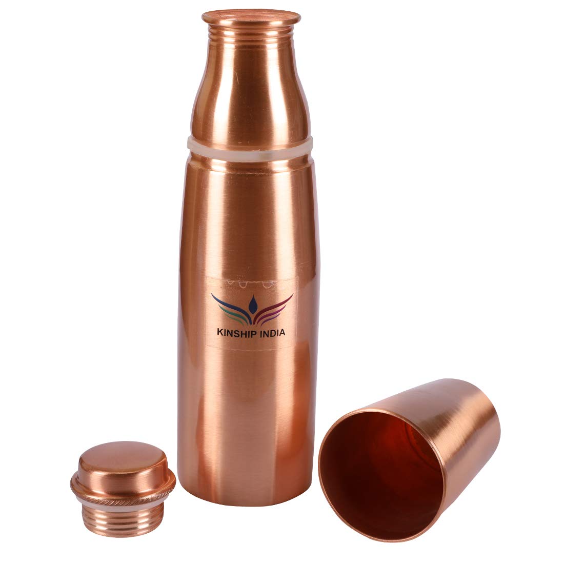 Pure Copper Water Bottle with Glass 1Litre