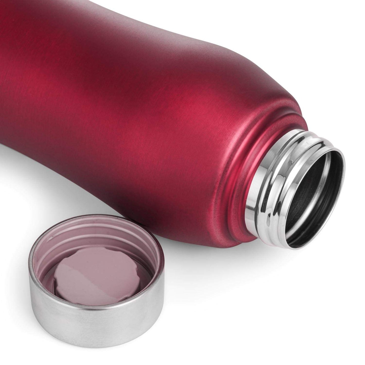 Stainless Steel Designer Water Bottle Set of Three,1 Litre (RED)