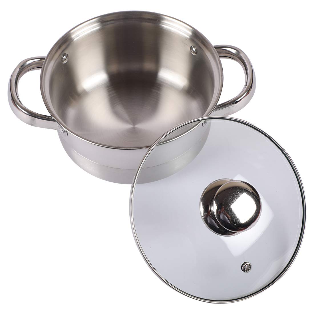 Stainless Steel Dutch Oven With Glass Lid, 1.5 L