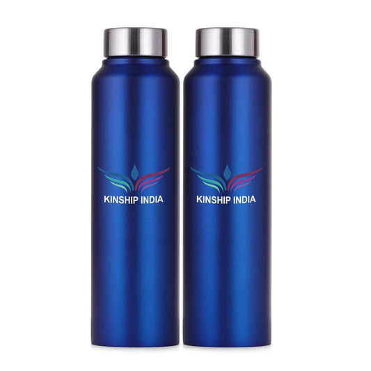 Stainless Steel Water Bottle Set of Two,1 Litre  (BLUE)