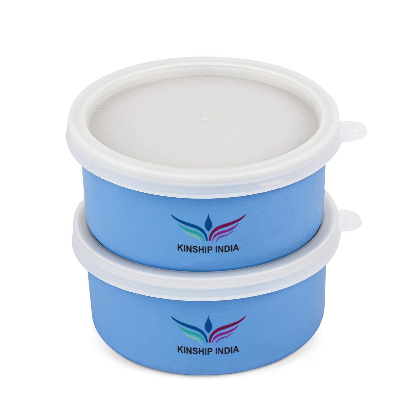 Microwave Safe Stainless Steel Lunch Box with Bag (Blue,2 Containers)