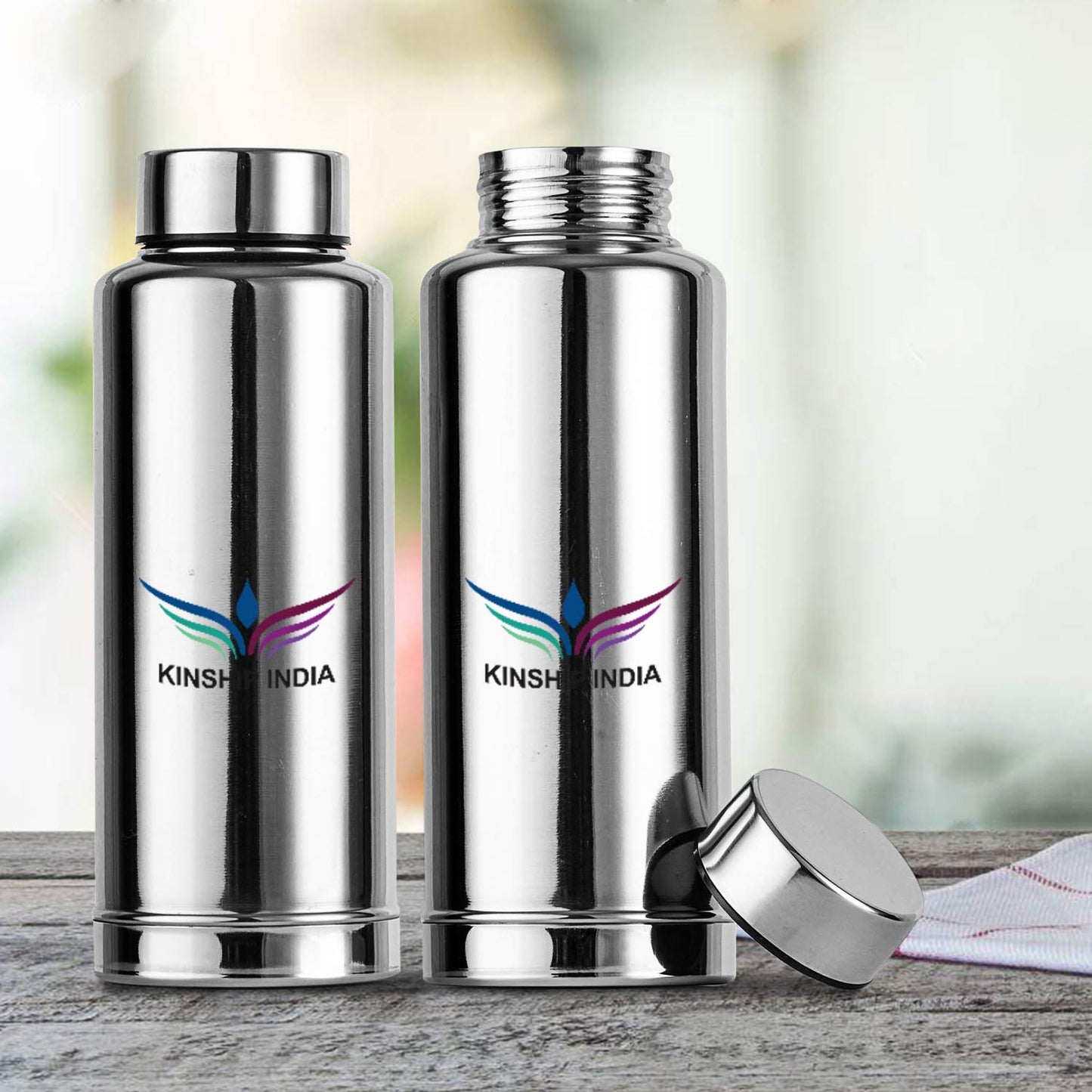 Stainless Steel Water Bottle 500ml Set of 2