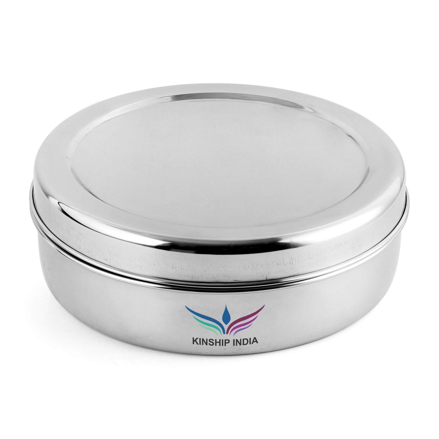 Stainless Steel Masala Box Set of 7 Containers and Small Spoon, 20 cm Dia.