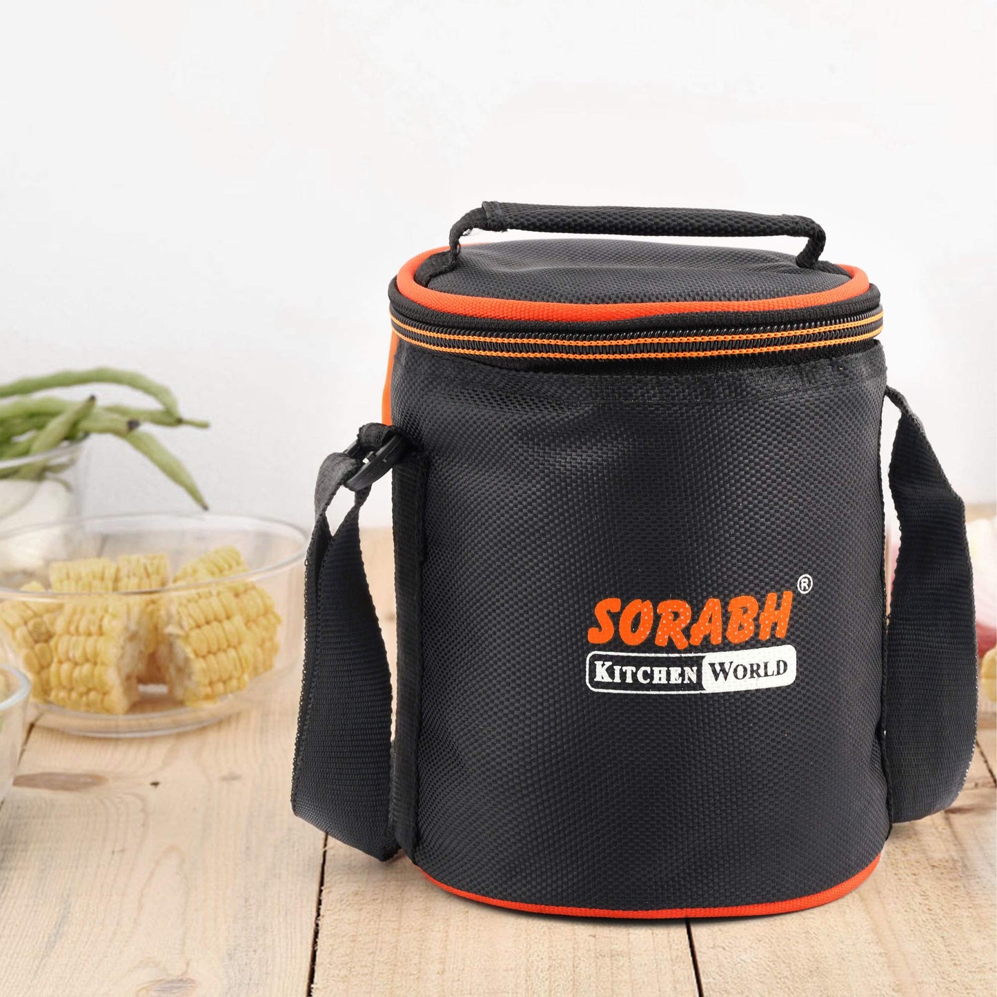 Stainless Steel 3 Tier Jeniffer Lunch Box with Insulated Bag-10 cm