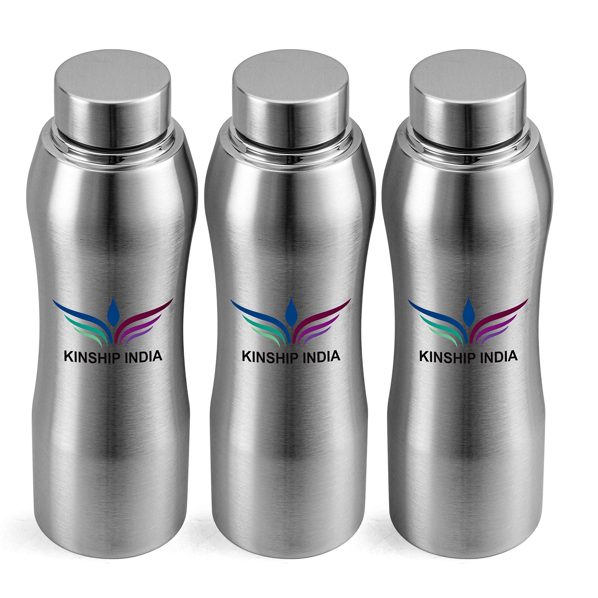 Stainless Steel Designer Water Bottle (1 L Each)-Set of 3