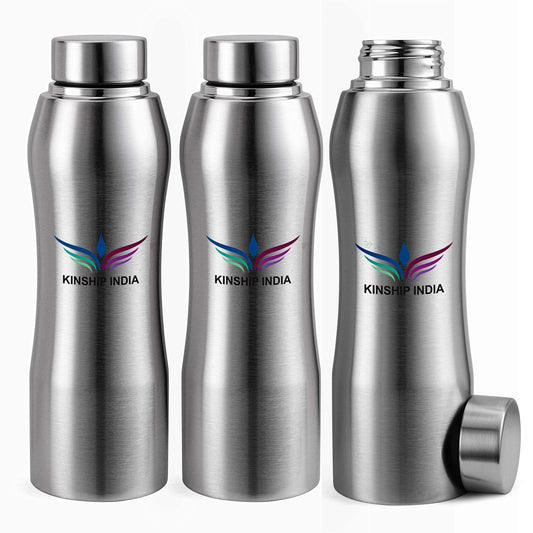 Stainless Steel Designer Water Bottle (1 L Each)-Set of 3