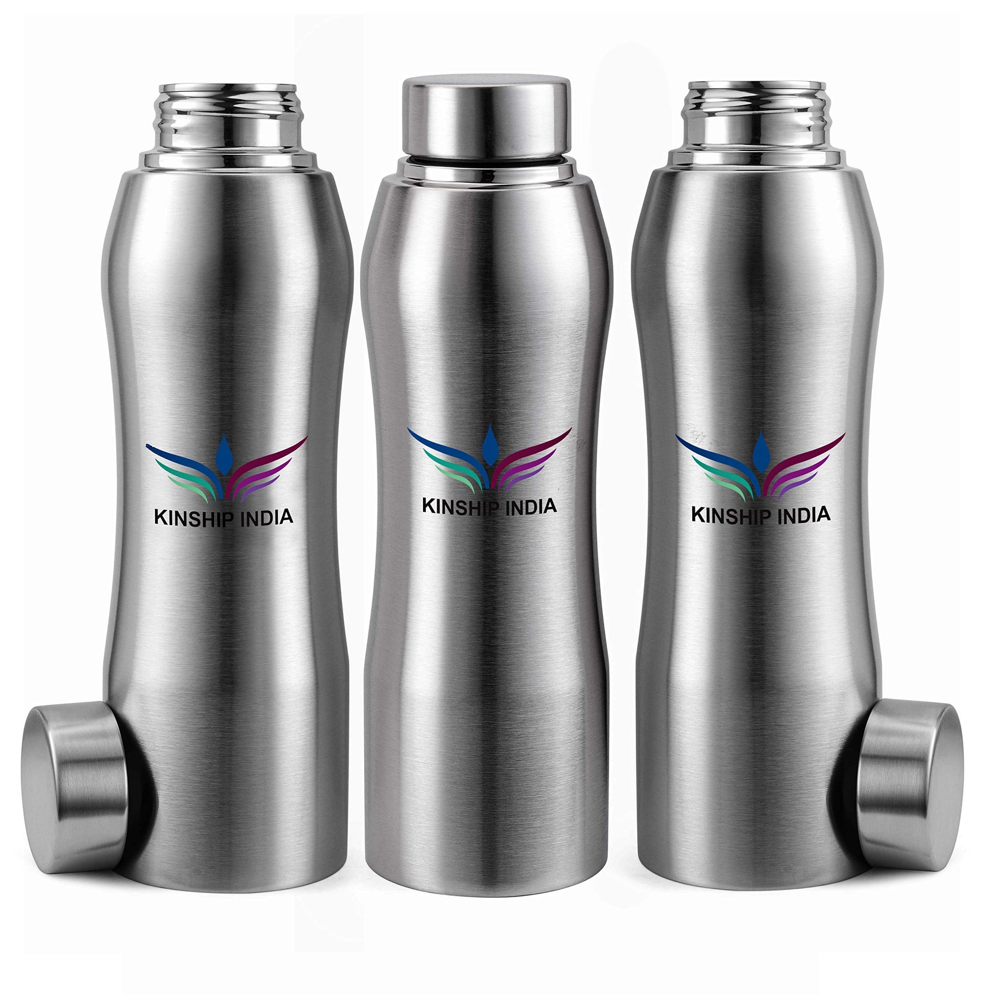 Stainless Steel Designer Water Bottle (1 L Each)-Set of 3