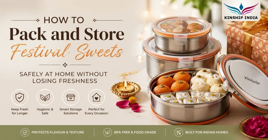 How to Pack and Store Festival Sweets Safely | Kinship India Kitchenware Guide