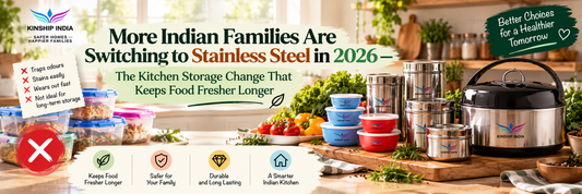 More Indian Families Are Switching to Stainless Steel in 2026 — The Kitchen Storage Change That Keeps Food Fresher Longer