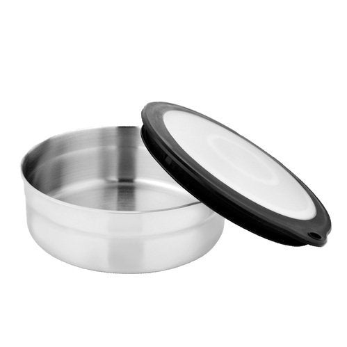 Stainless Steel Chapati Box With Airtight Lid (Silver)