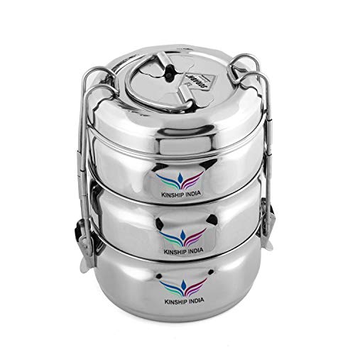 Stainless Steel 3 Tier Cherry Lunch Box 11 Cm
