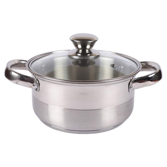 Stainless Steel Dutch Oven With Glass Lid, 1.5 L