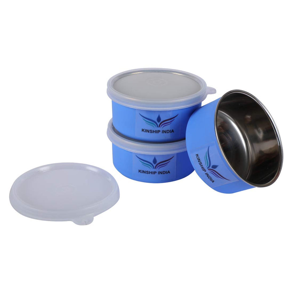 Microwave Safe Stainless Steel Small Lunch Containers Set Of 3