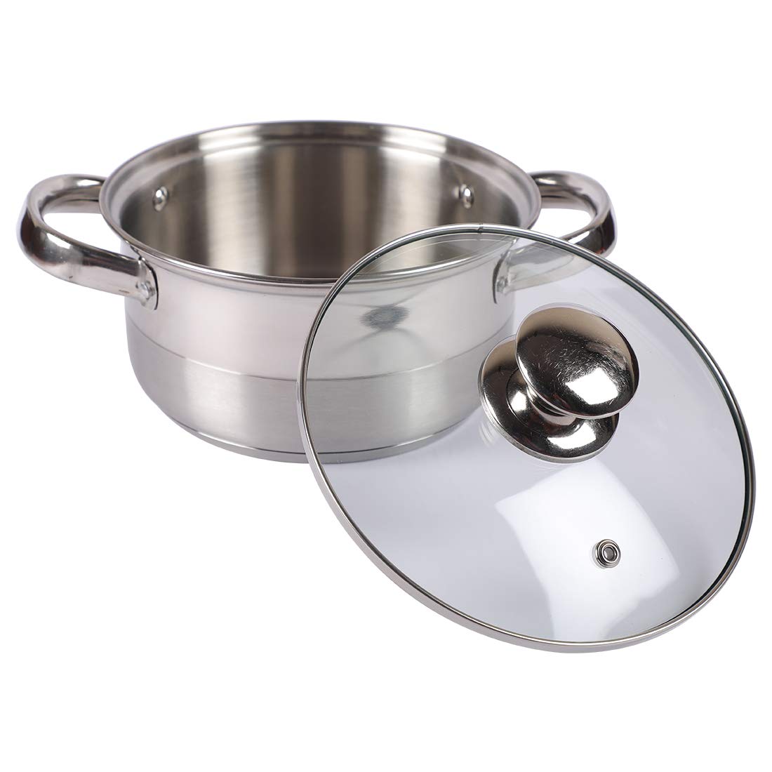 Stainless Steel Dutch Oven With Glass Lid, 1.5 L