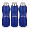 Stainless Steel Designer Water Bottle Set of Three,1 Litre (BLUE)