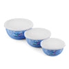 Stainless Steel Plastic Coated Designer Euro Bowls Set Of 3