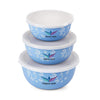 Stainless Steel Plastic Coated Designer Euro Bowls Set Of 3
