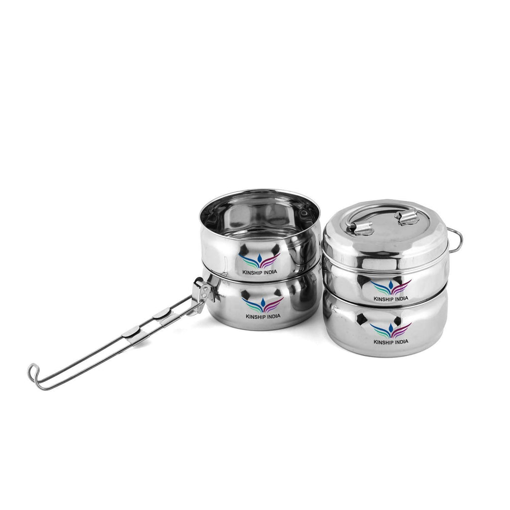 Stainless Steel 4 Tier Cherry Lunch Box 11CM.
