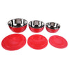 Microwave Safe Stainless Steel Diamond Euro Bowl Set of 3