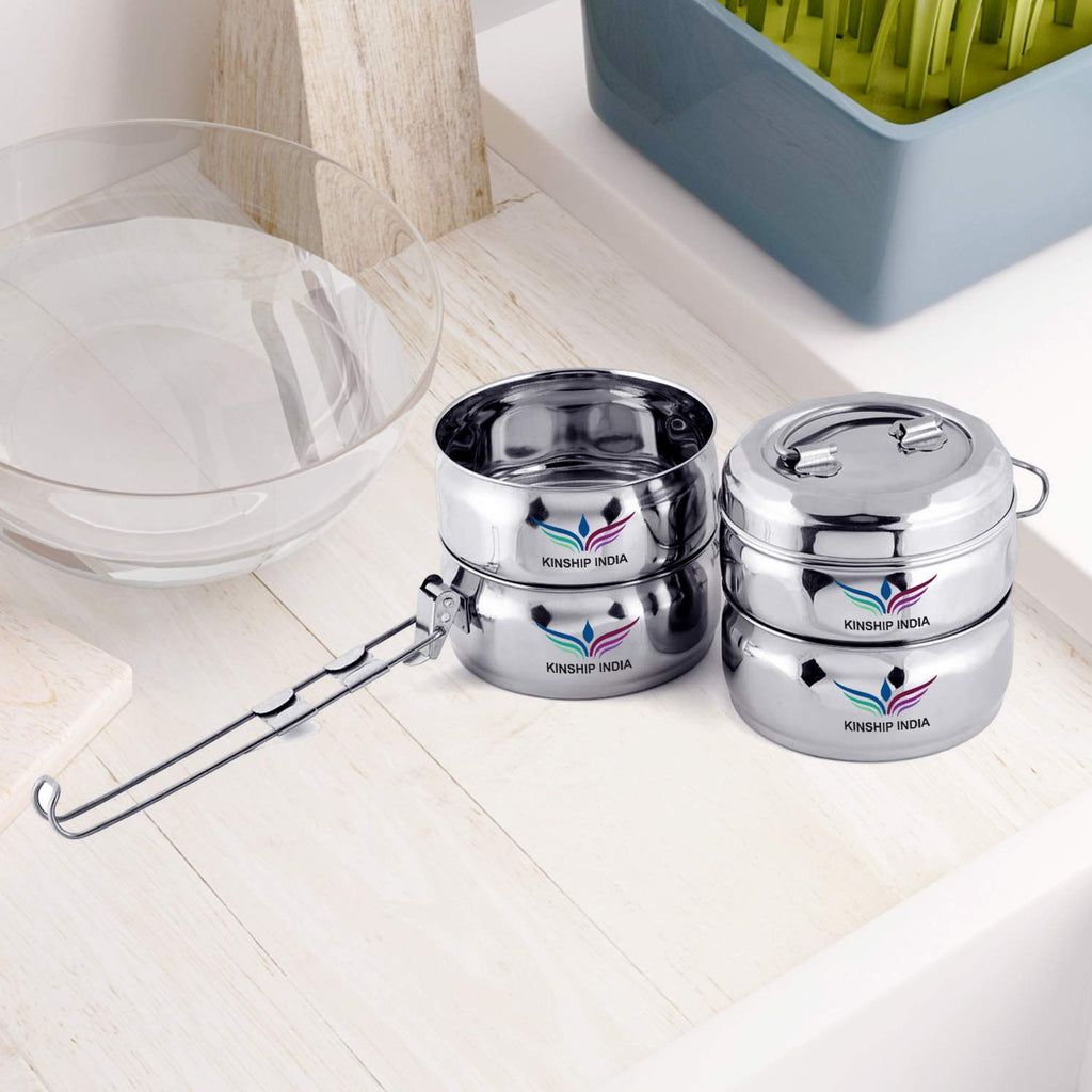 Stainless Steel 4 Tier Cherry Lunch Box 11CM.