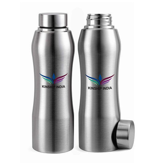 Stainless Steel Designer Water Bottle (1 L Each)- Set of 2