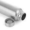 Stainless Steel Flat Water Bottle (1 L Each,Silver) - Set of 2