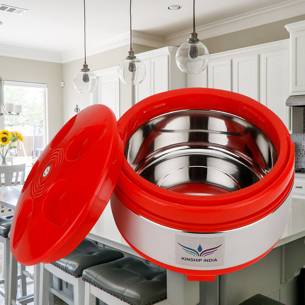 Stainless Steel Casserole Red 2000 ml
